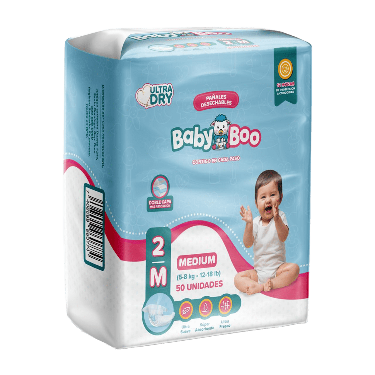 Pañal Baby Boo #2 Medium 6/50 Pcs.