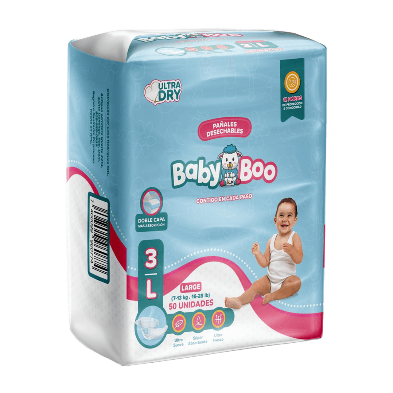 Pañal Baby Boo #3 Large 6/50 Pcs.